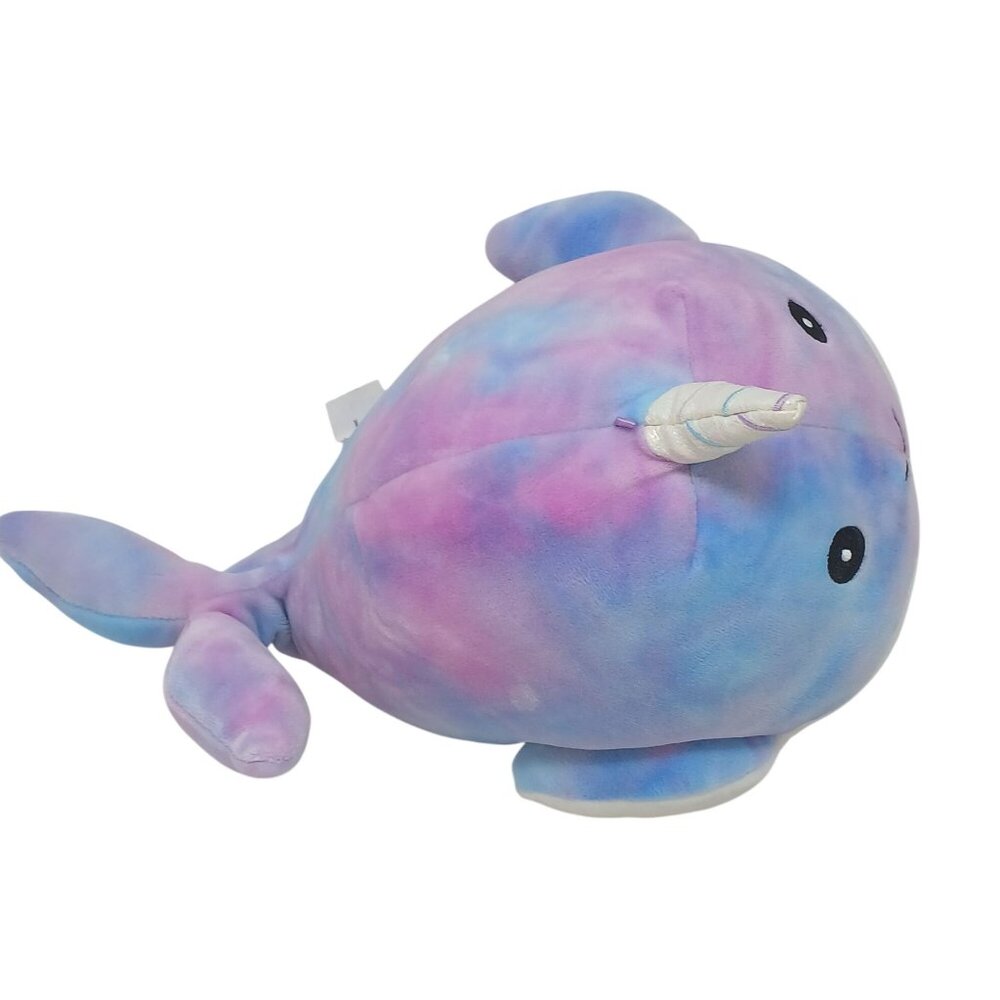 Squishmallows Narwhal Plush Toy 11" Purple/Blue TieDye Soft Cuddly Stuffed #D-36 - Picture 8 of 10
